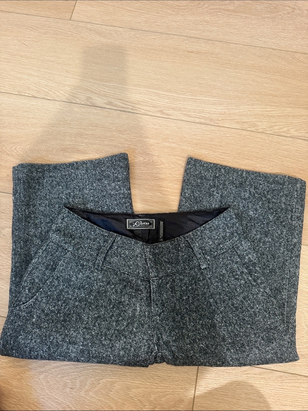 Guess Vintage 2007 Charcoal Herringbone Dress shorts